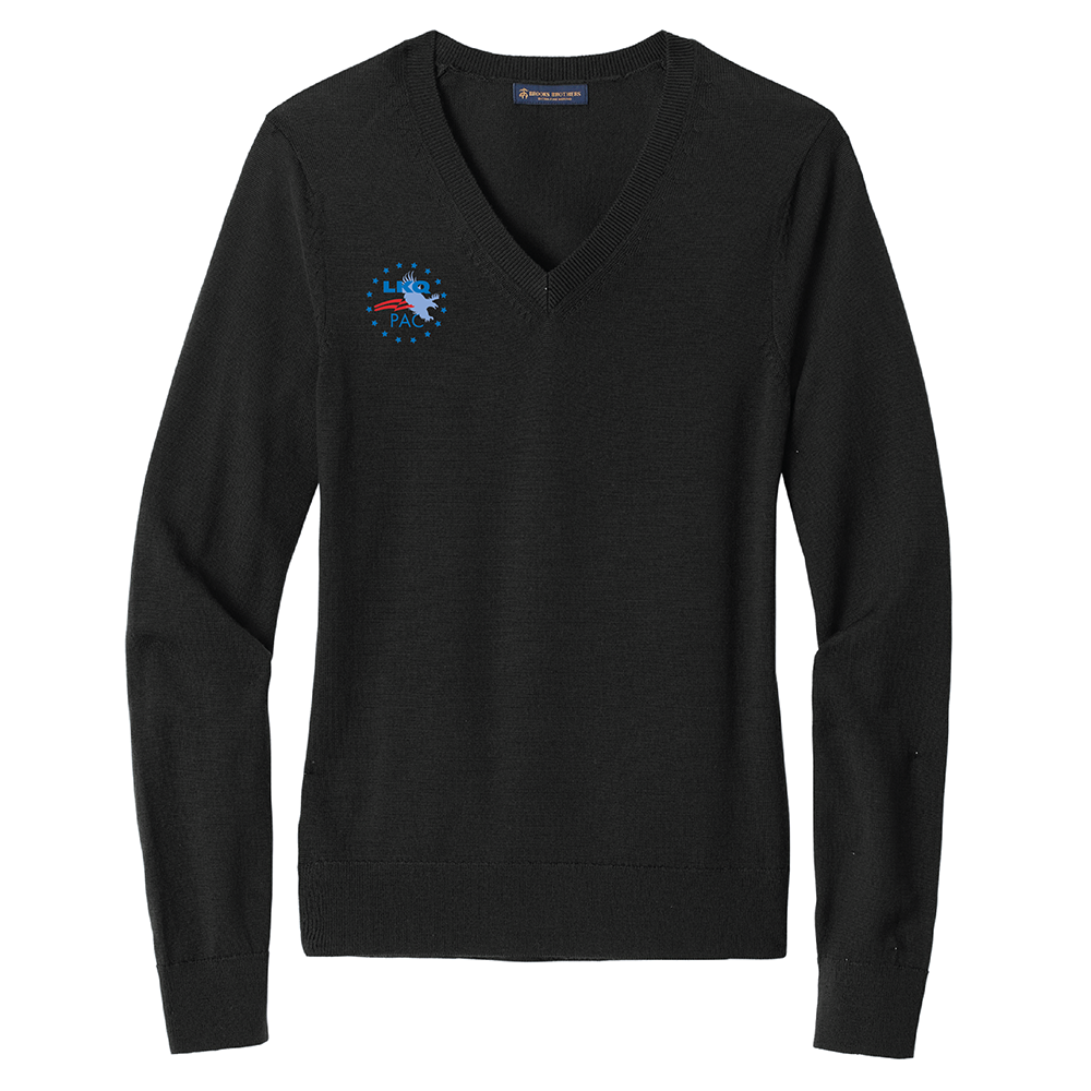 Brooks Brothers Women's Washable Merino V-Neck Sweater