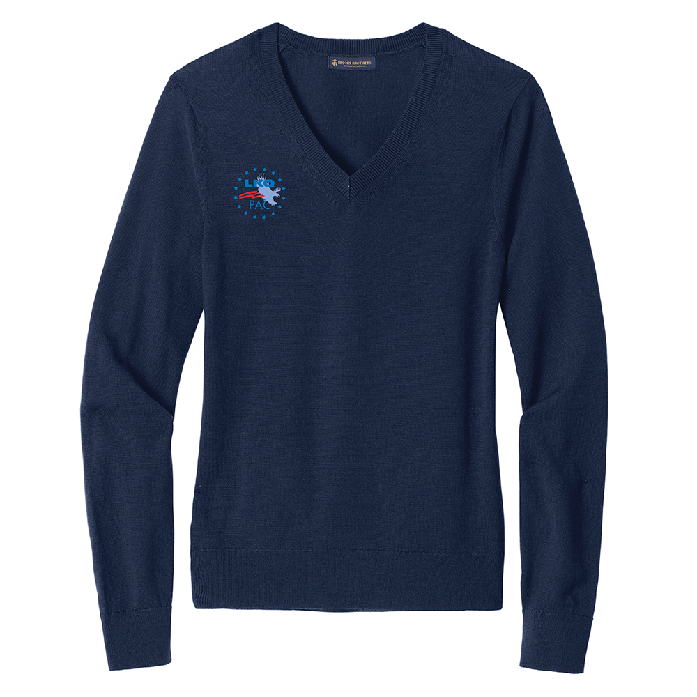 Brooks Brothers Women's Washable Merino V-Neck Sweater