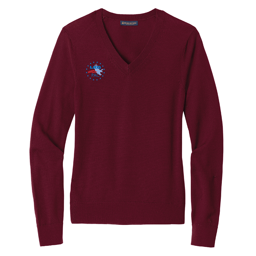 Brooks Brothers Women's Washable Merino V-Neck Sweater