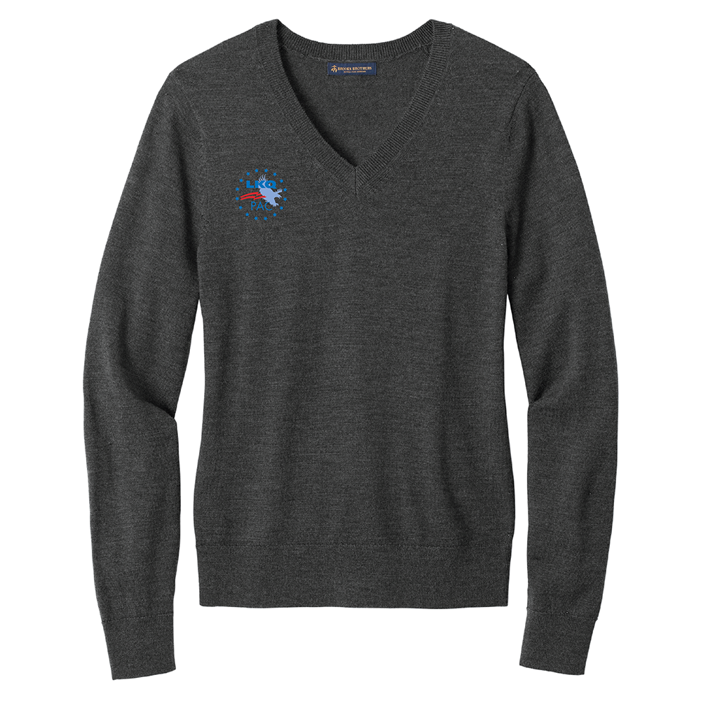Brooks Brothers Women's Washable Merino V-Neck Sweater
